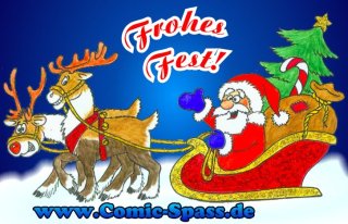 Weihnachtmann im Schlitten