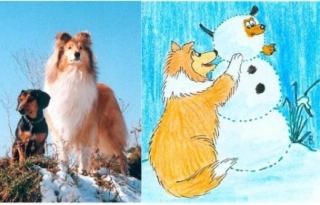 Echte Hunde u. unsere Cartoon-Variante