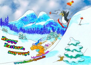 Skiabfahrt!