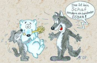 Wolf u. Eisbaer