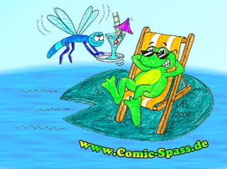 Entspannter Wetterfrosch