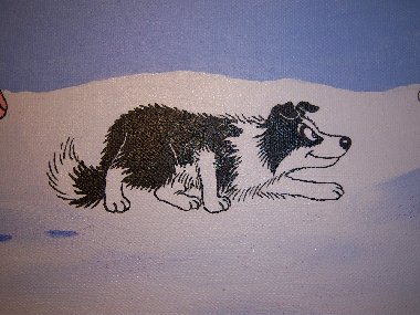 Detailansicht des Hundes